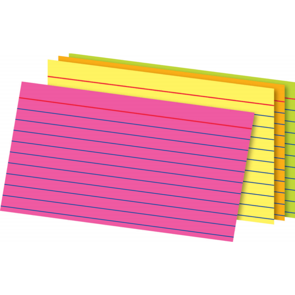OFFICE DEPOT OD81300  Brand Glow Index Cards, 3in x 5in, Assorted Colors, Pack Of 300