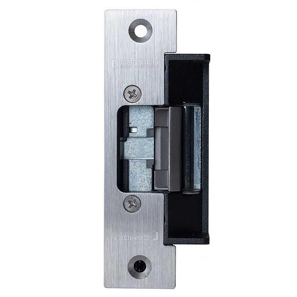 Camden CX-ED2079 Electric Strikes; Product Type: Electric Strike ; Length (Inch): 4.88 ; Power Type: AC; DC ; Strike Material: Stainless Steel ; Door Frame Material: Hollow Metal & Wood ; Voltage: 12/24V