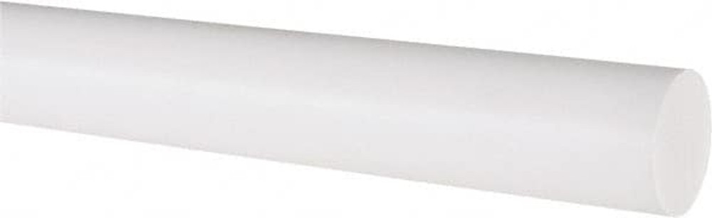 Value Collection 5502982 Plastic Rod: Polytetrafluroethylene, 2' Long, 1" Dia, White