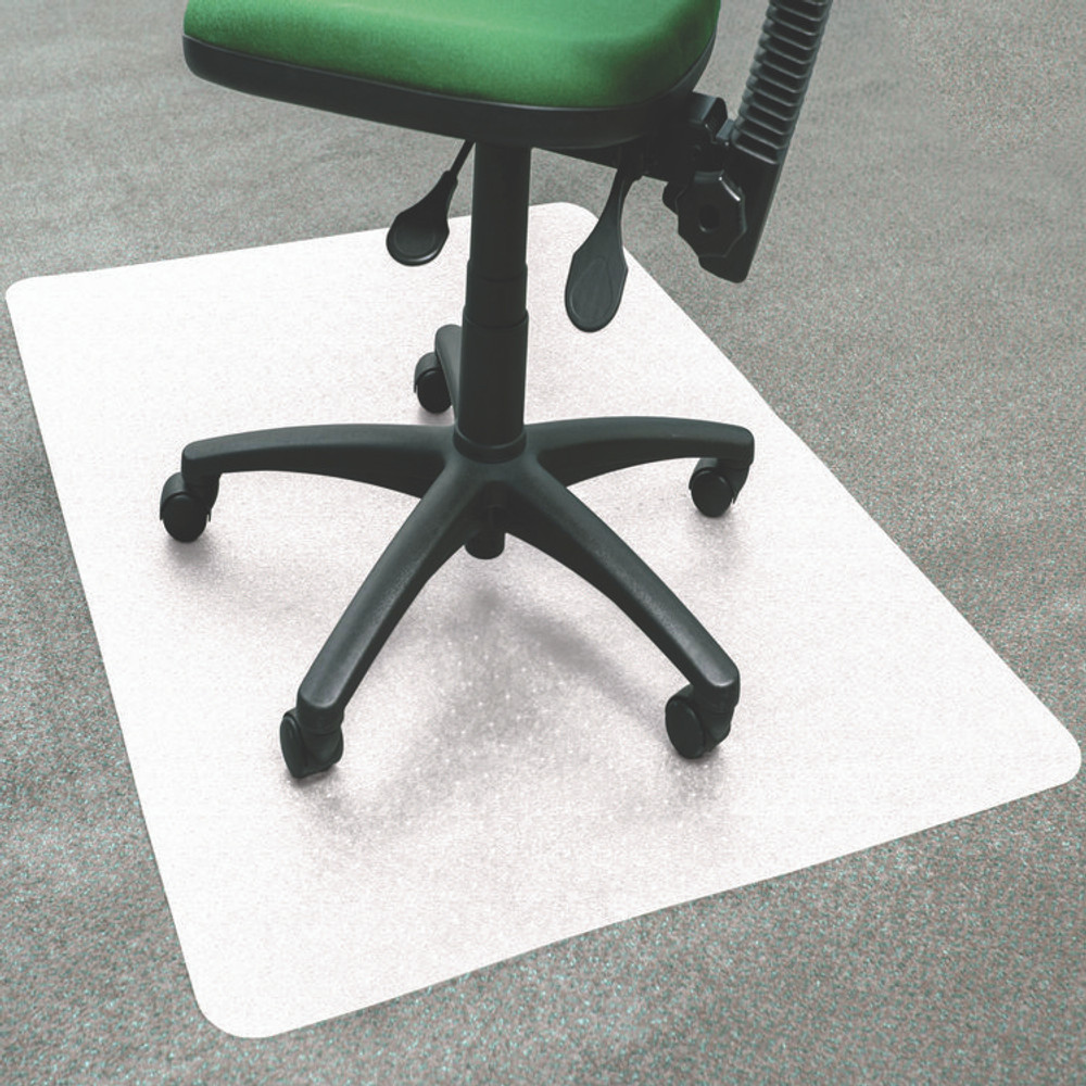 FLOORTEX NCMFLLGC0004 Cleartex Polypropylene Foldable Chair Mat for Carpets, 46 x 57, Translucent