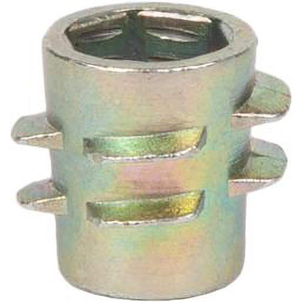 E-Z LOK 801420-10 Hex Drive & Slotted Drive Threaded Inserts; Product Type: Flush Hex Drive ; Thread Size: 1/4-20 ; Material: Zinc Alloy ; Finish: Hexavalent Chromium ; Drill Size: 0.3590 ; Hex Size: M6