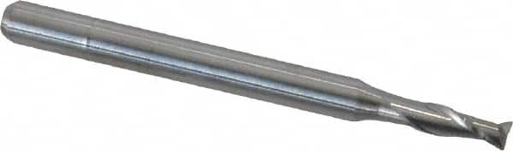 SGS 00505 Square End Mill: 3/32'' Dia, 17/64'' LOC, 1/8'' Shank Dia, 1-1/2'' OAL, 2 Flutes, Solid Carbide