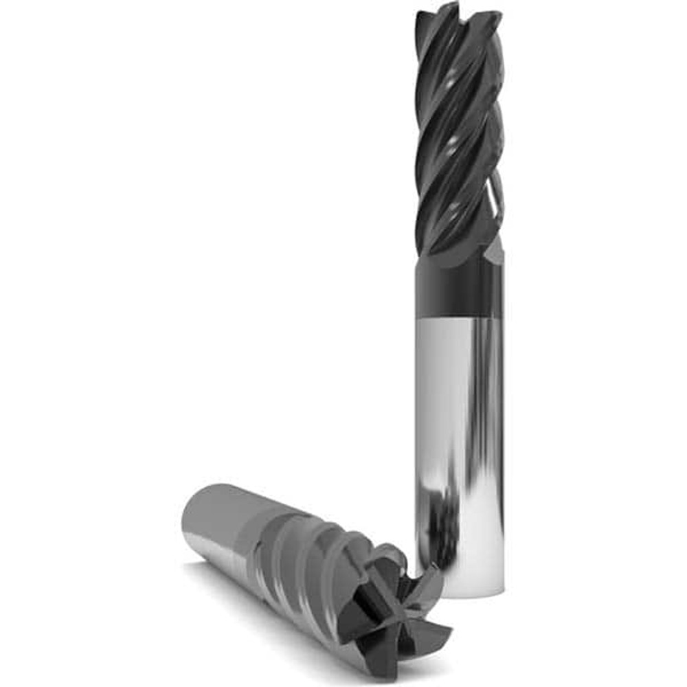 GWS 120981 Square End Mill: 1/4" Dia, 1/2" LOC, 5 Flutes, Solid Carbide