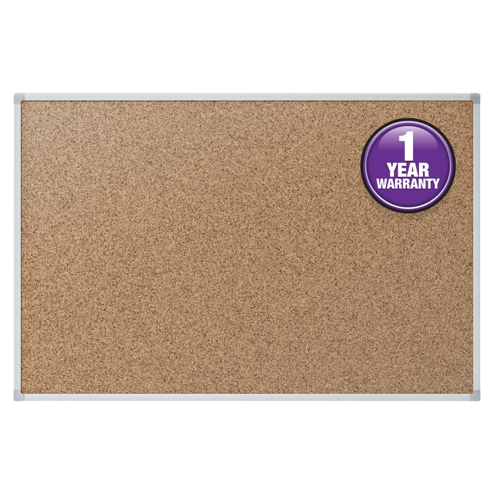 MEADWESTVACO CORP Mead 85360  Bulletin Board, 24in x 18in, Aluminum Frame With Natural Silver Finish