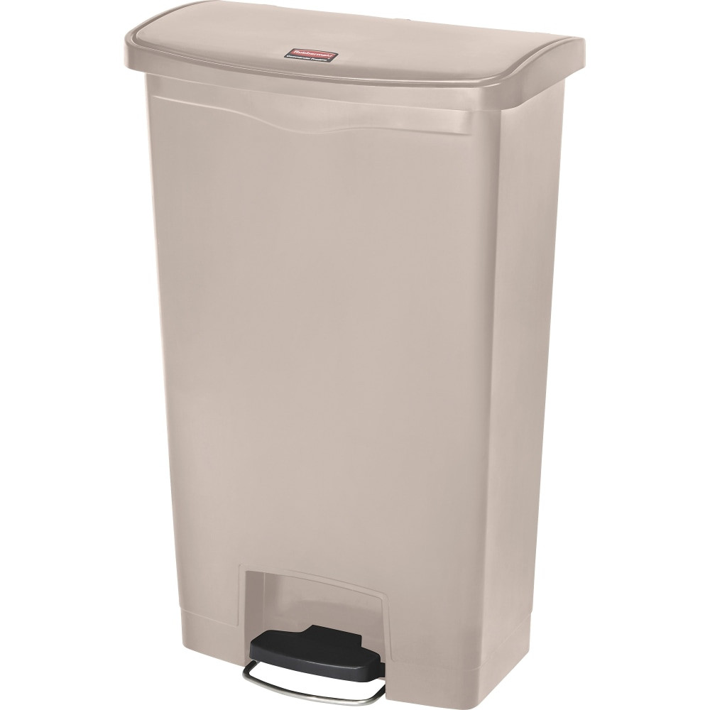 RUBBERMAID 1883460  Commercial Slim Jim Front Step Container, 18 Gallons, Beige