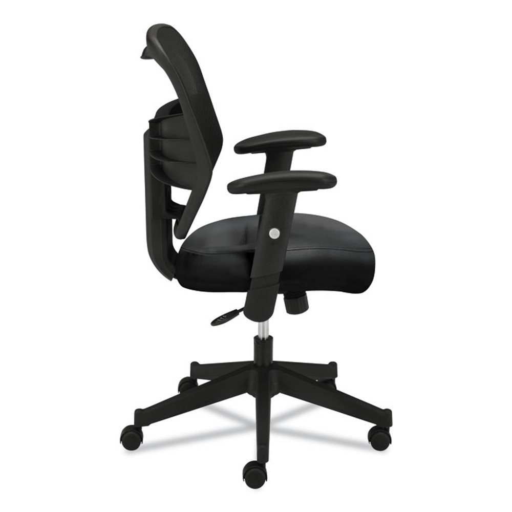 HON COMPANY VL531SB11 VL531 Mesh High-Back Task Chair with Adjustable Arms, Supports Up to 250 lbs, 18" to 22" Seat Height, Black