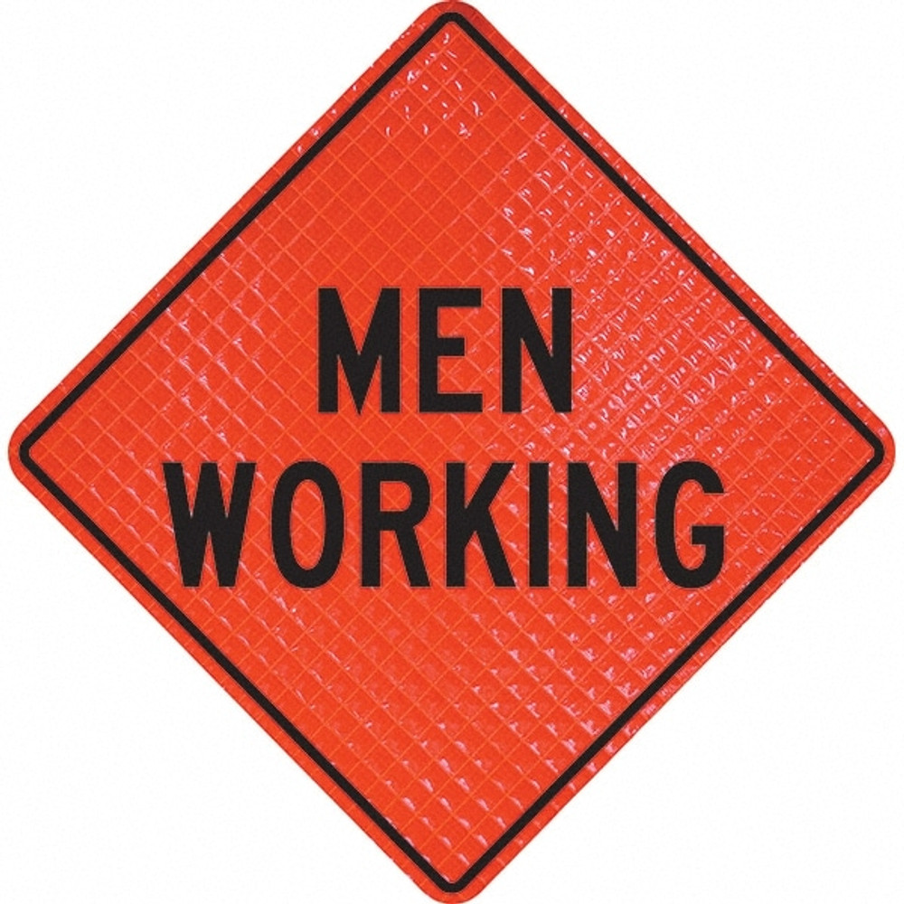 PRO-SAFE 07-800-3025-L Traffic Control Sign: Triangle, "Men Working"