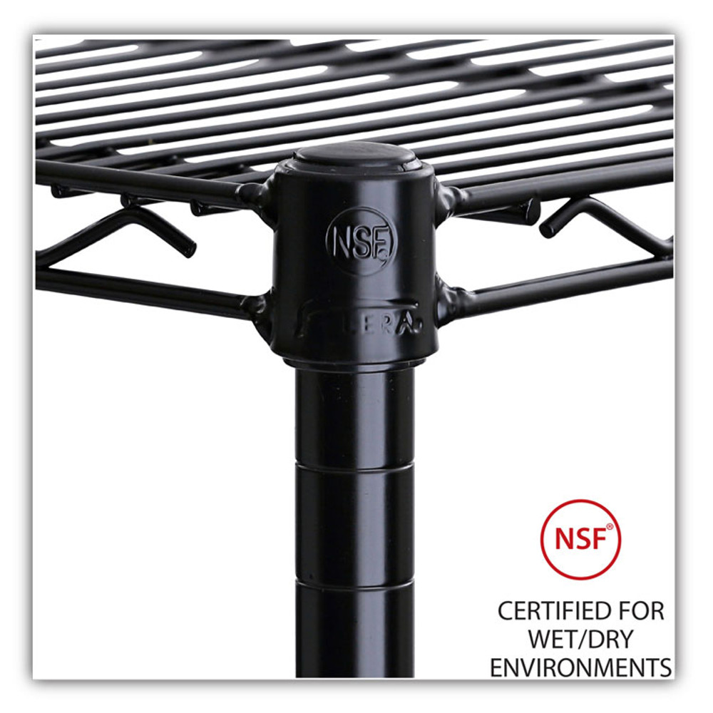 ALERA SW58-3624BL Industrial Wire Shelving Extra Wire Shelves, 36w x 24d, Black, 2 Shelves/Carton