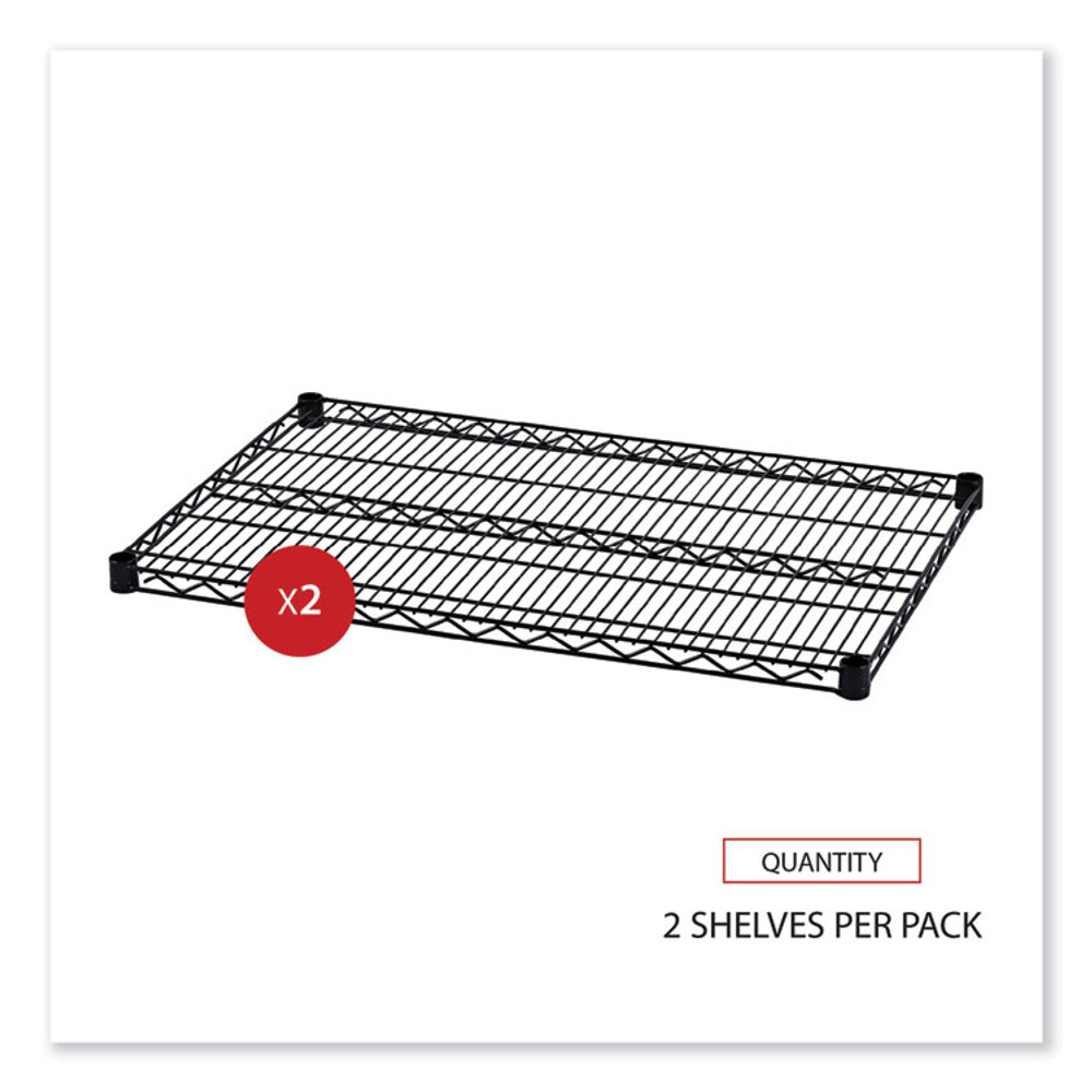ALERA SW58-3624BL Industrial Wire Shelving Extra Wire Shelves, 36w x 24d, Black, 2 Shelves/Carton