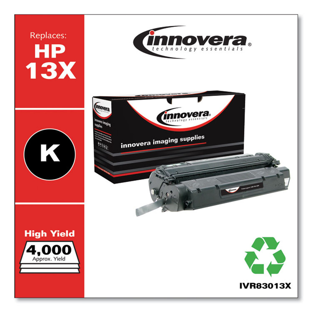 INNOVERA 83013X Remanufactured Black High-Yield Toner, Replacement for 13X (Q2613X), 4,000 Page-Yield