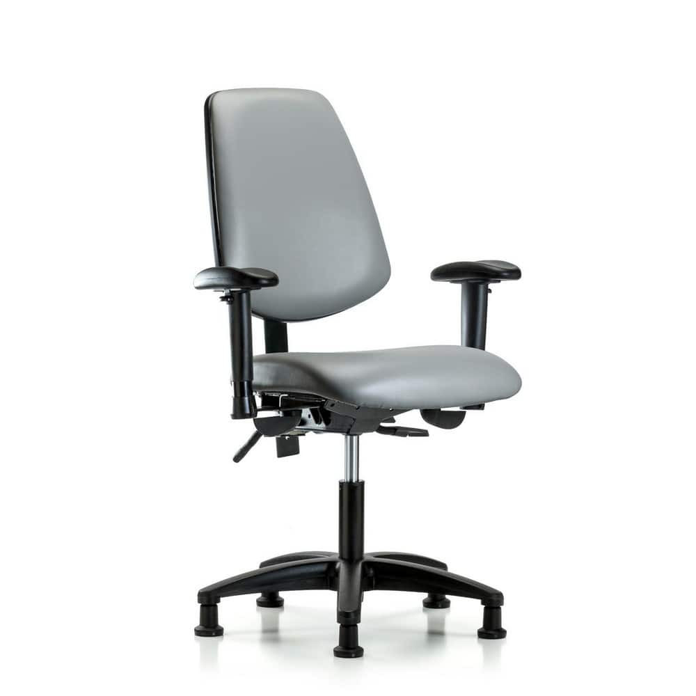 Blue Ridge Ergonomics MSC45736 Task Chair: Vinyl, Sterling