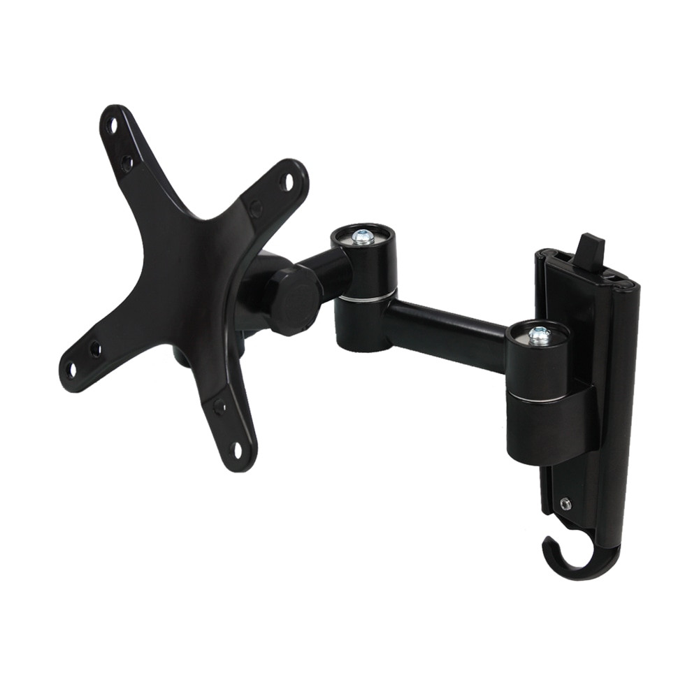 MEGAGOODS, INC. 99593577M MegaMounts Full Motion Single-Stud Wall Mount For 13 - 30in TVs, 4.5inH x 4.8inW x 4.5inD, Black