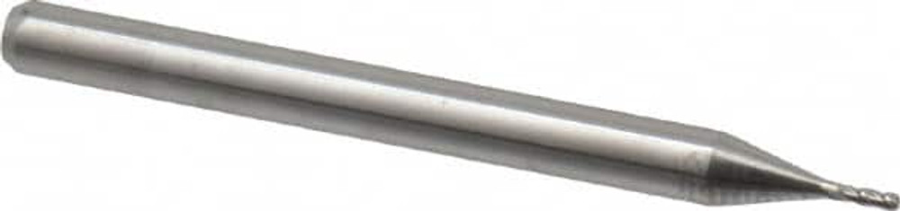 SGS 00539 Square End Mill: 1/32'' Dia, 3/32'' LOC, 1/8'' Shank Dia, 1-1/2'' OAL, 4 Flutes, Solid Carbide