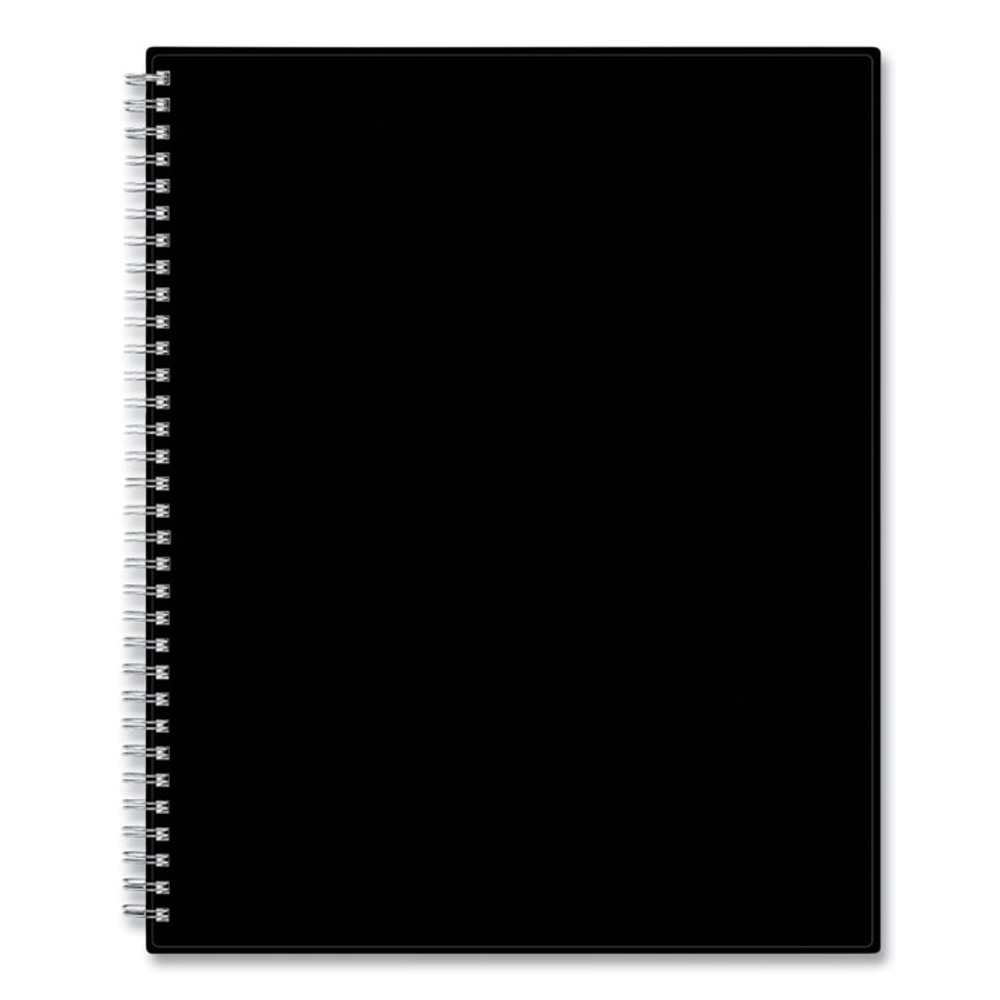 BLUE SKY 134433 Teacher's Solid Black Weekly/Monthly Lesson Planner, 9 Classes, 11 x 8.5 Sheets, 12-Month (July to June), 2025 to 2026