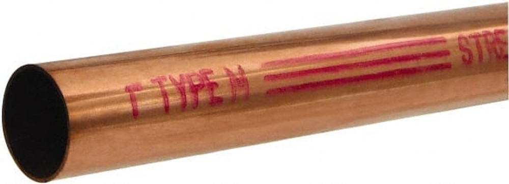 Mueller Industries MH14010 10' Long, 1-5/8" OD x 1.527" ID, Grade C12200 Copper Water (M) Tube