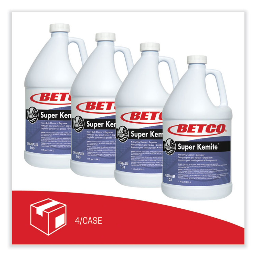 BETCO CORPORATION 1030400 Super Kemite Butyl Degreaser, Cherry Scent, 1 gal Bottle, 4/Carton