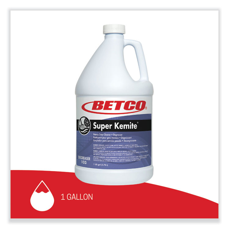 BETCO CORPORATION 1030400 Super Kemite Butyl Degreaser, Cherry Scent, 1 gal Bottle, 4/Carton