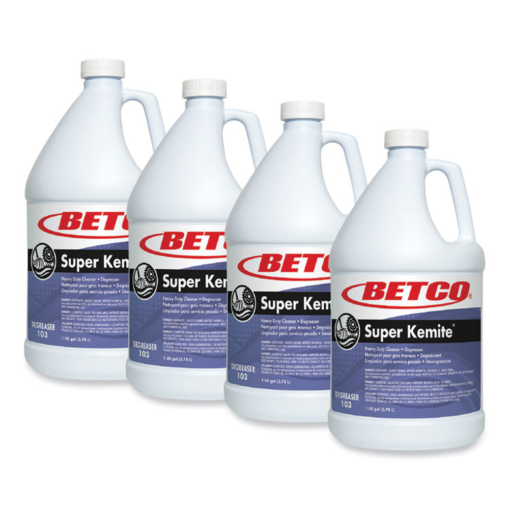 BETCO CORPORATION 1030400 Super Kemite Butyl Degreaser, Cherry Scent, 1 gal Bottle, 4/Carton