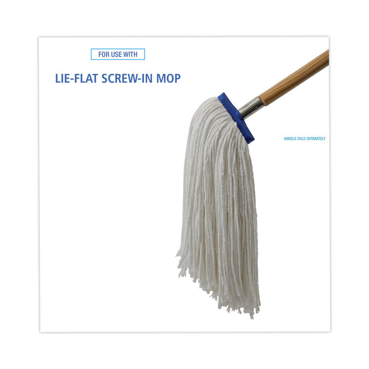 BOARDWALK 716REA Cut-End Lie-Flat Wet Mop Head, Rayon, 16 oz, White