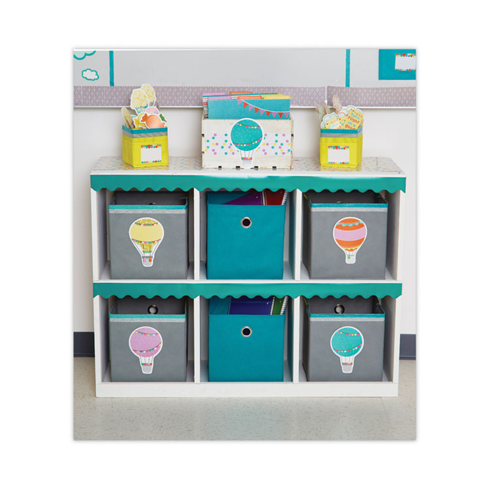 CARSON-DELLOSA EDUCATION 108471 Rolled Borders, Scalloped Border, Back to School, 2.25" x 65 ft, Teal