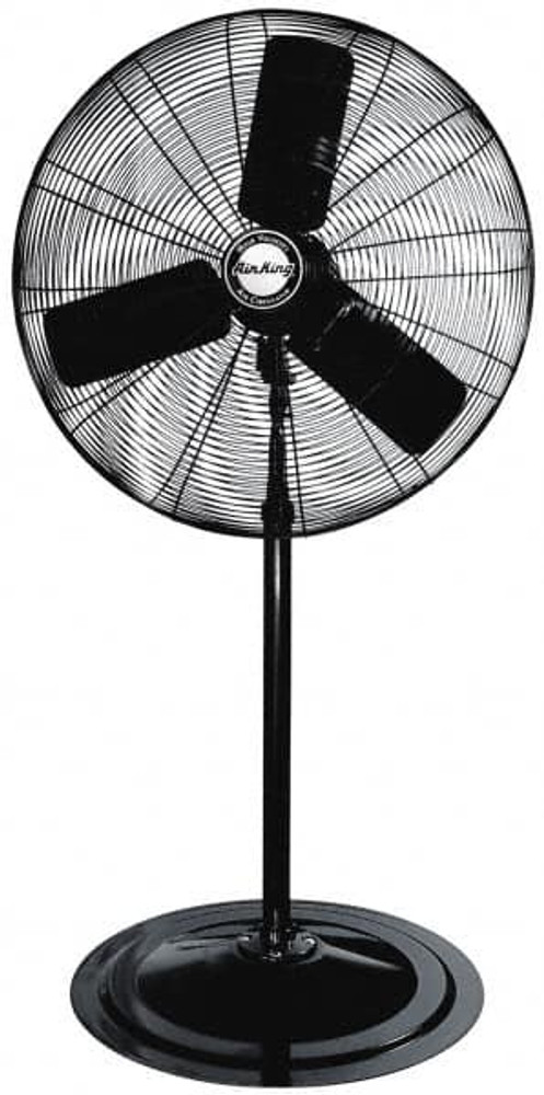 Air King 9125G 24" Blade, 1/4 hp, 5,130 Max CFM, Single Phase Oscillating Pedestal Fan