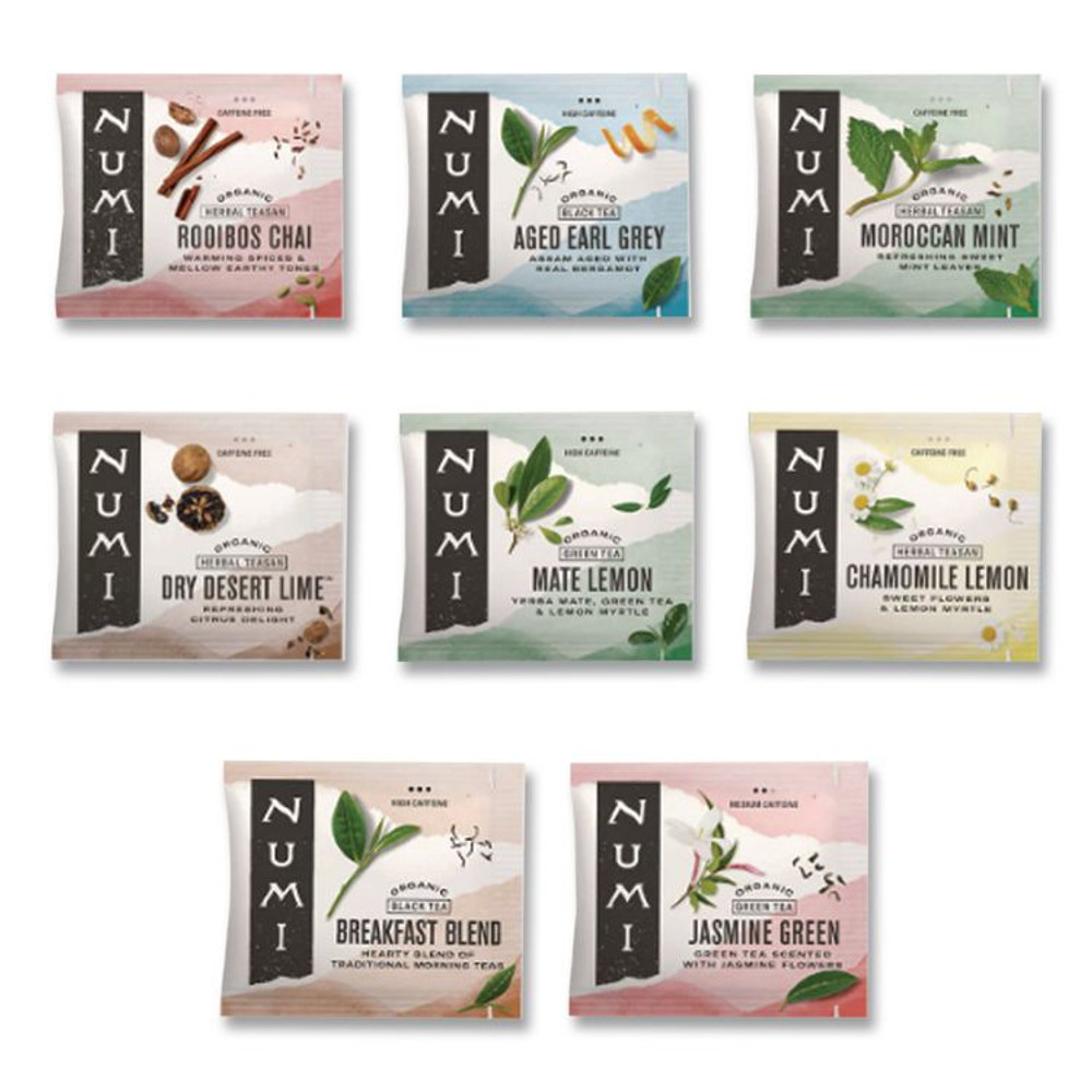 NUMI 10110 Organic Tea, Numi's Collection: Assorted, 18/Box