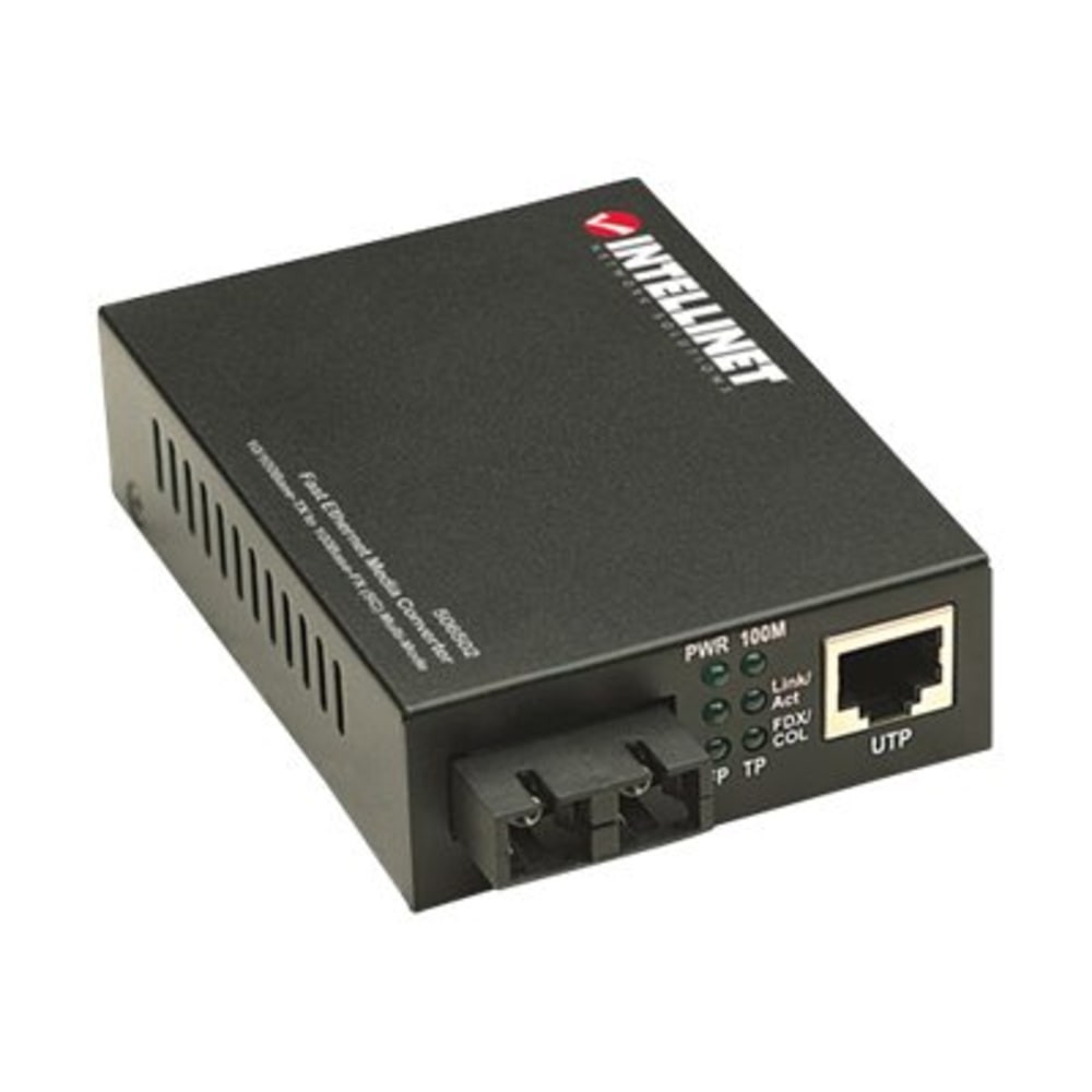 INTRACOM USA, INC. 506502 Intellinet ICI506502 10/100 Fast Ethernet Multi-Mode Media Converter