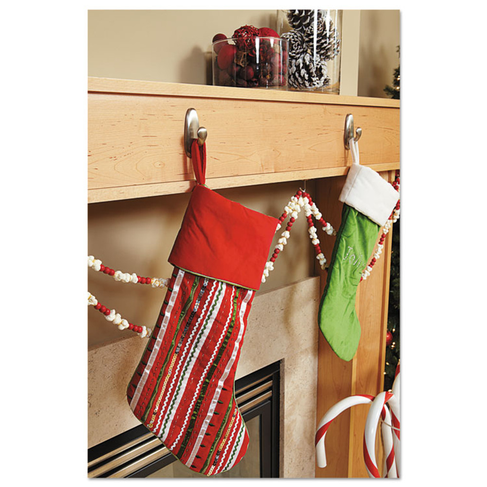 3M/COMMERCIAL TAPE DIV. Command™ FC12BNES Adhesive Mount Metal Hook, Medium, Brushed Nickel Finish, 3 lb Capacity, 1 Hook and 2 Strips