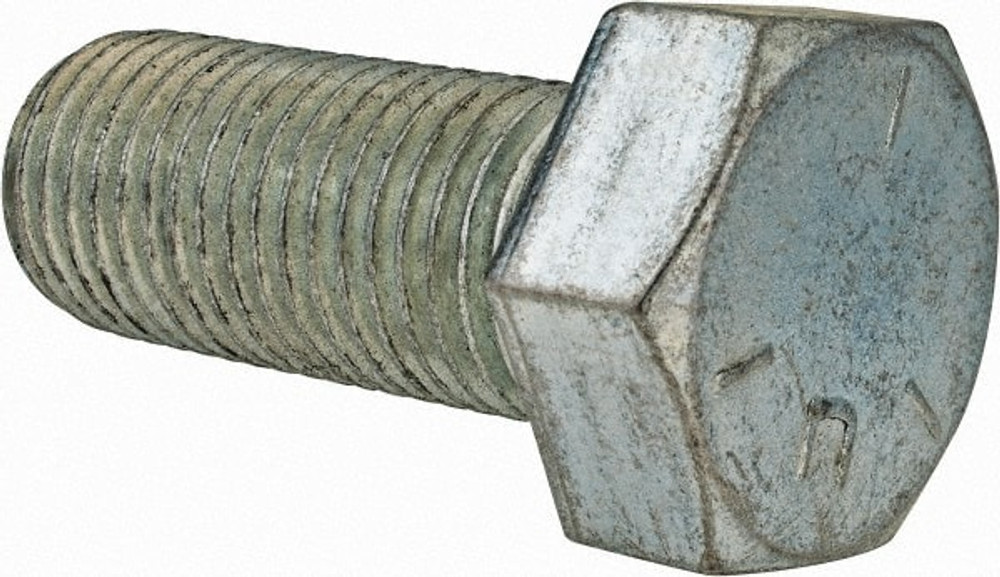 MSC MSC-30174-3 Hex Head Cap Screw: 1-1/4 - 7 x 3", Grade 5 Steel, Zinc-Plated