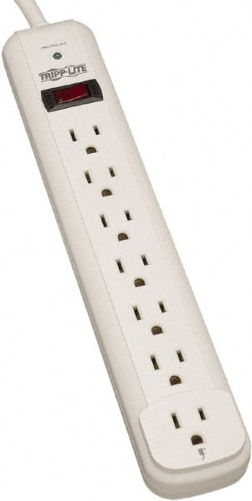 Tripp-Lite TLP712 7 Outlets, 120 VAC15 Amps, 12' Cord, Power Outlet Strip