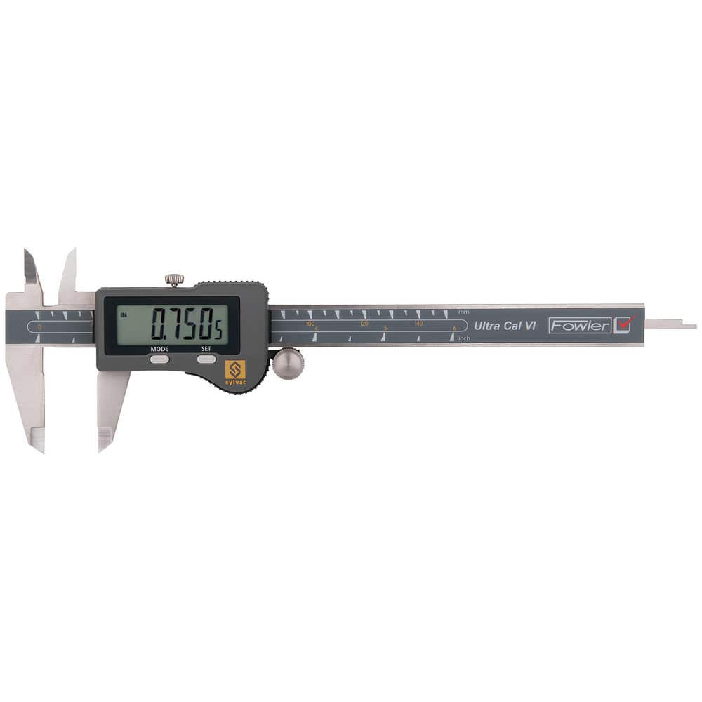 Fowler 541001780 Electronic Calipers; Maximum Measurement (Decimal Inch): 8.0000 ; Maximum Measurement (mm): 200.00 ; Calibrated: No ; Caliper Material: Stainless Steel ; Jaw Material: Stainless Steel ; Data Output: No