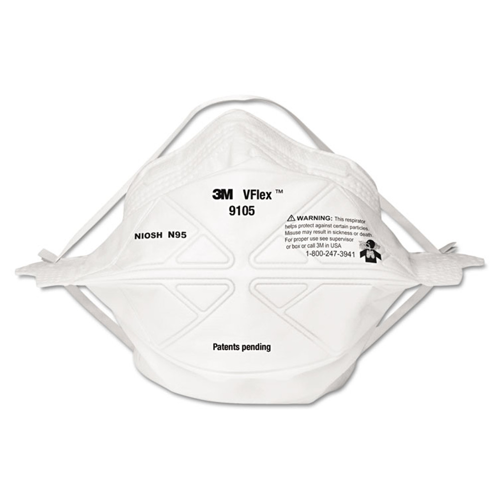 3M/COMMERCIAL TAPE DIV. 9105 VFlex Particulate Respirator N95, Standard Size, 50/Box