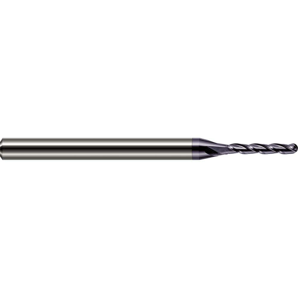 Harvey Tool 32231-C3 Ball End Mill: 0.031" Dia, 0.156" LOC, 3 Flute, Solid Carbide