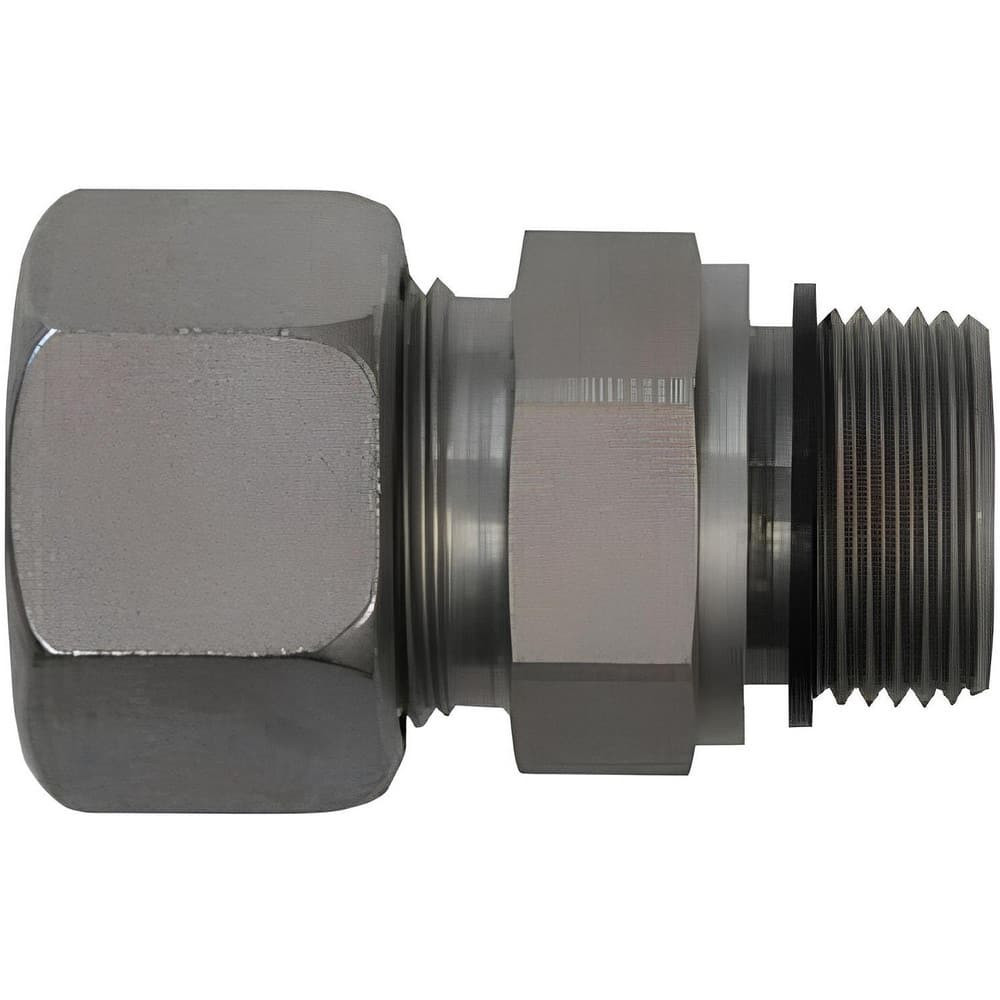 Brennan D7400-L10-02-ED Metal Compression Tube Fittings; Fitting Type: Straight ; Material: Steel ; End Connections: Tube OD ; Thread Size (mm): M16x1.5 ; Thread Size (Inch): 1/8-28 ; Thread Standard: BSPP