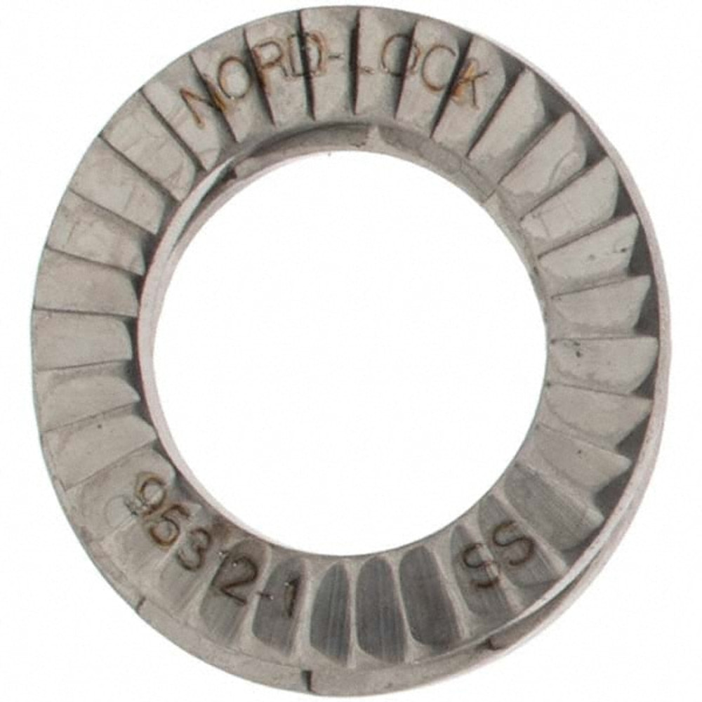 Value Collection A98015 Wedge Lock Washer: 0.534" OD, 0.344" ID, Stainless Steel, 316L