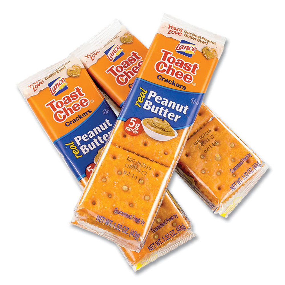 1908 BRANDS Lance® SN40653 Toast Cheese Crackers, Peanut Butter, 1.5 oz Packet, 24/Box