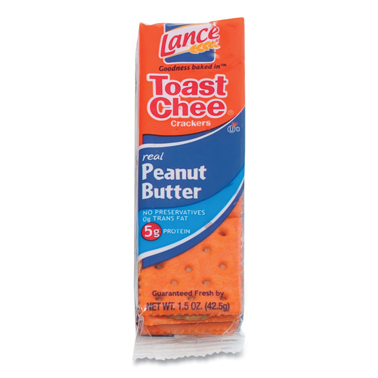 1908 BRANDS Lance® SN40653 Toast Cheese Crackers, Peanut Butter, 1.5 oz Packet, 24/Box