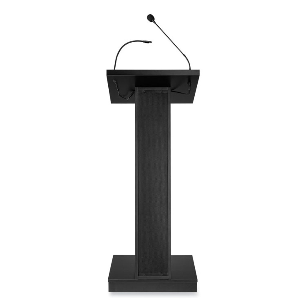 NATIONAL PUBLIC SEATING Oklahoma Sound® ZED ZED Lectern with Speaker, 19.75 x 19.75 x 49, Black