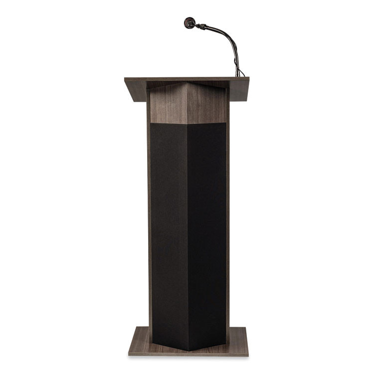 NATIONAL PUBLIC SEATING Oklahoma Sound® 111PLSRW Power Plus Lectern, 22 x 17 x 46, Ribbonwood