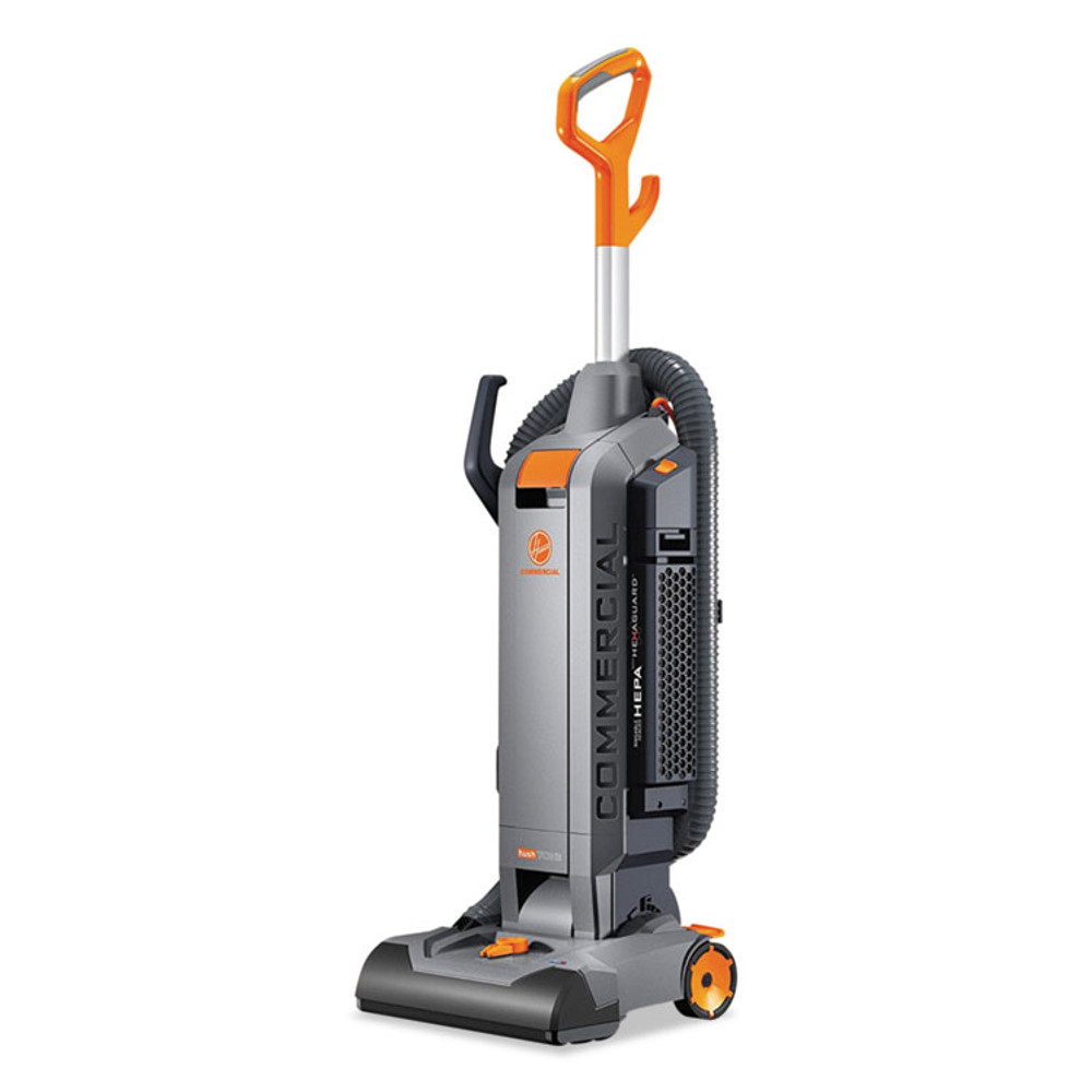 HOOVER COMPANY Commercial CH54113 HushTone Vacuum Cleaner with Intellibelt, 13" Cleaning Path, Gray/Orange