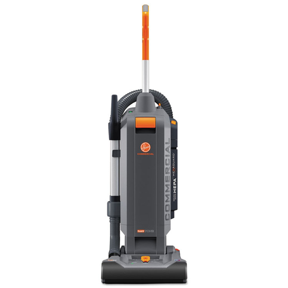 HOOVER COMPANY Commercial CH54113 HushTone Vacuum Cleaner with Intellibelt, 13" Cleaning Path, Gray/Orange