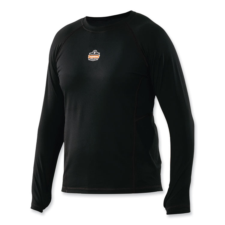 TENACIOUS HOLDINGS, INC. ergodyne® 40206 N-Ferno 6435 Midweight Long Sleeve Base Layer Shirt, 2X-Large, Black