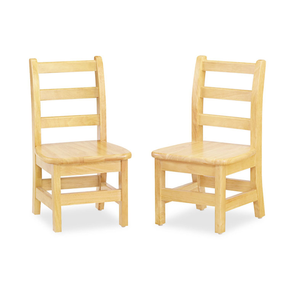 JONTI-CRAFT, INC. 5908JC2 KYDZ Ladderback Chair, 8" Seat Height, Natural Maple Seat/Back, Natural Maple Base, 2/Carton