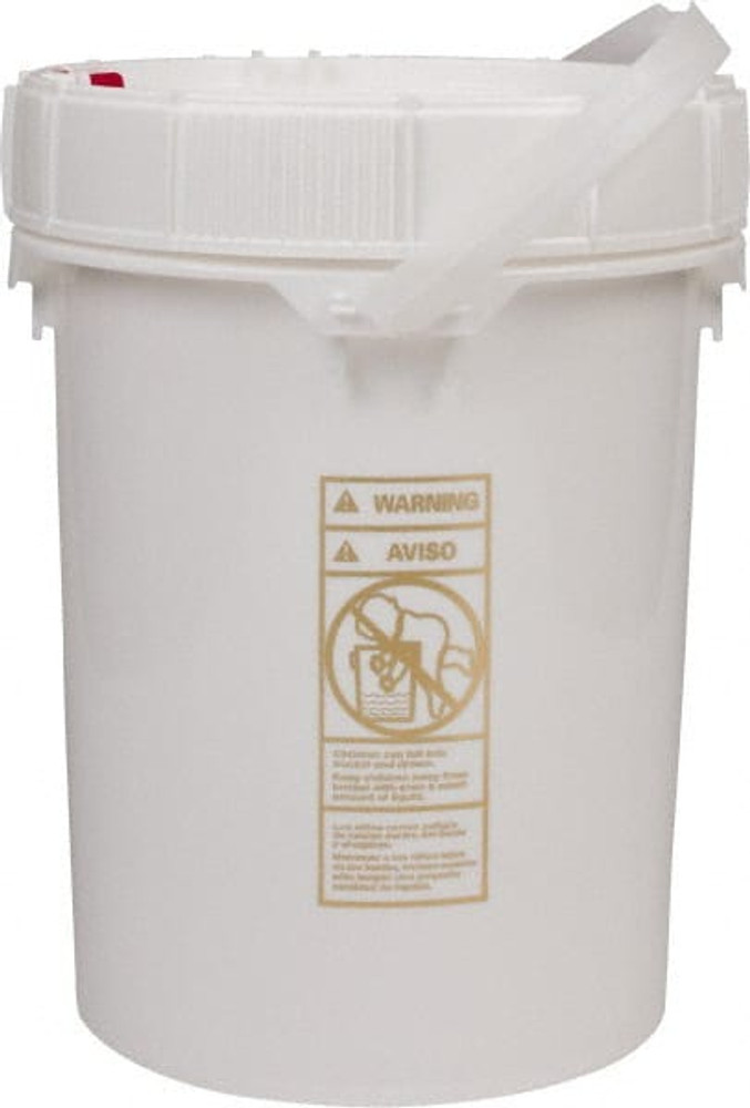 MSC SS050WH-MSC 5 Gal, High-Density Polyethylene Round White Single Pail