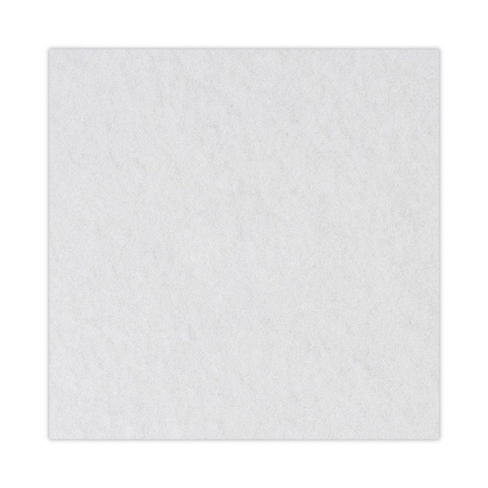 BOARDWALK 4017 WHI Polishing Floor Pads, 17" Diameter, White, 5/Carton