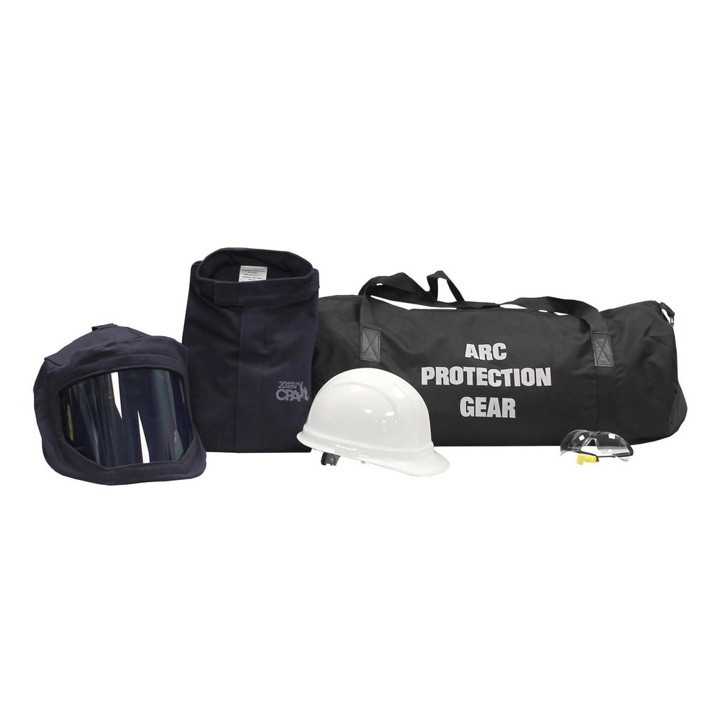 Chicago Protective Apparel AG20-CV-S-NG Arc Flash Clothing Kits; Protection Type: Arc Flash ; Garment Type: Coveralls; Hoods ; Maximum Arc Flash Protection (cal/Sq. cm): 20.00 ; Size: Small ; Glove Type: Not Included ; Head or Face Protection Type: E