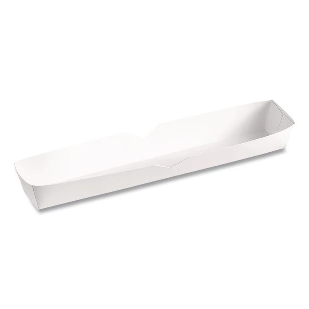 SOUTHERN CHAMPION TRAY SCT® 0711 Footlong Hot Dog Tray, 10.25 x 1.5 x 1.25, White, Paper, 500/Carton