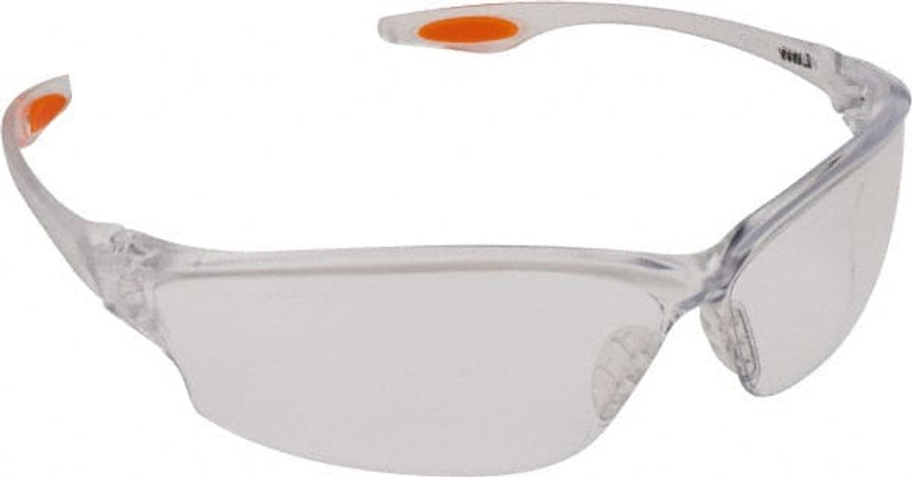 MCR Safety LW210 Safety Glass: Scratch-Resistant, Polycarbonate, Clear Lenses, Full-Framed, UV Protection
