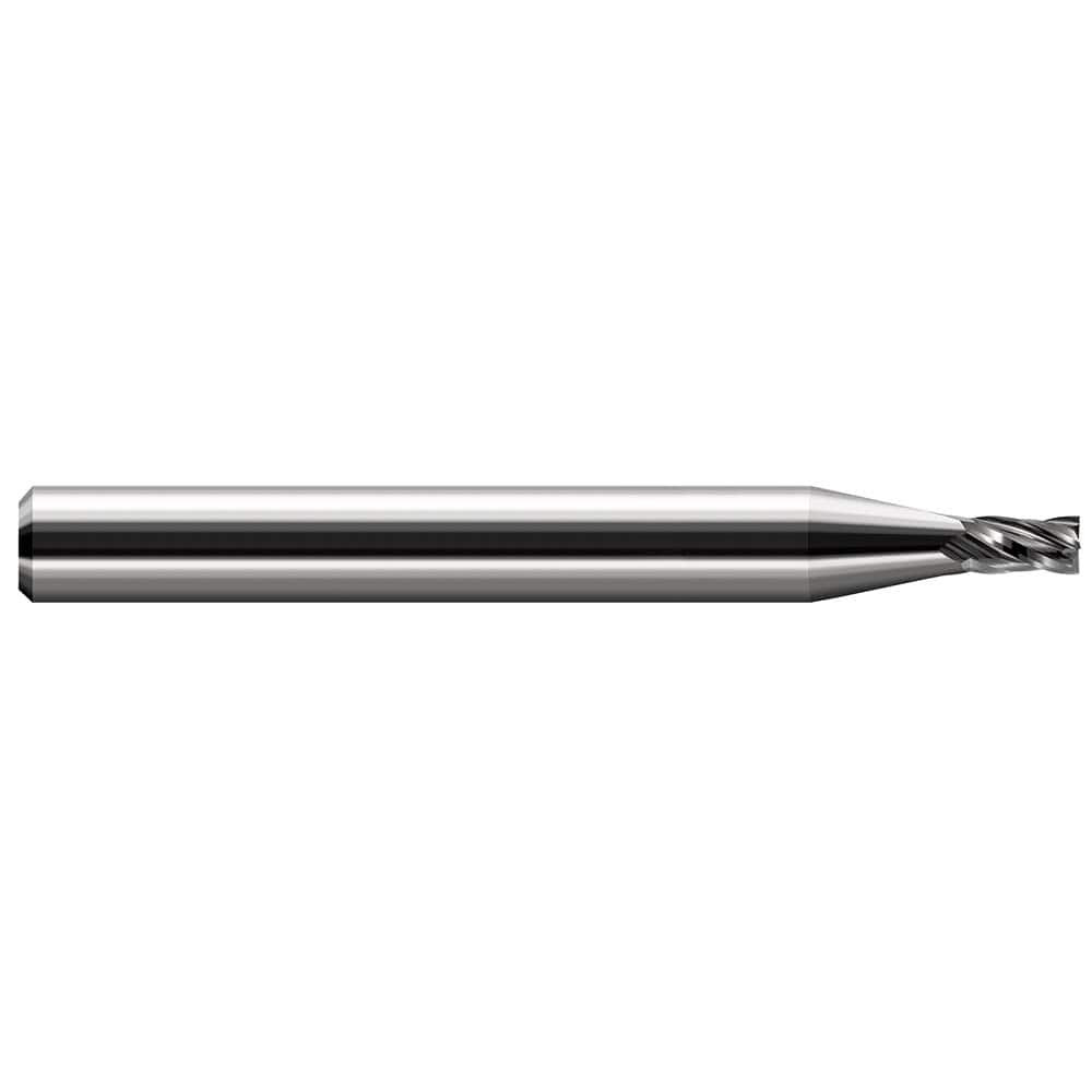 Harvey Tool 14093 Square End Mill:  0.0930" Dia, 0.139" LOC, 0.125" Shank Dia, 1.5" OAL, 4 Flutes, Solid Carbide