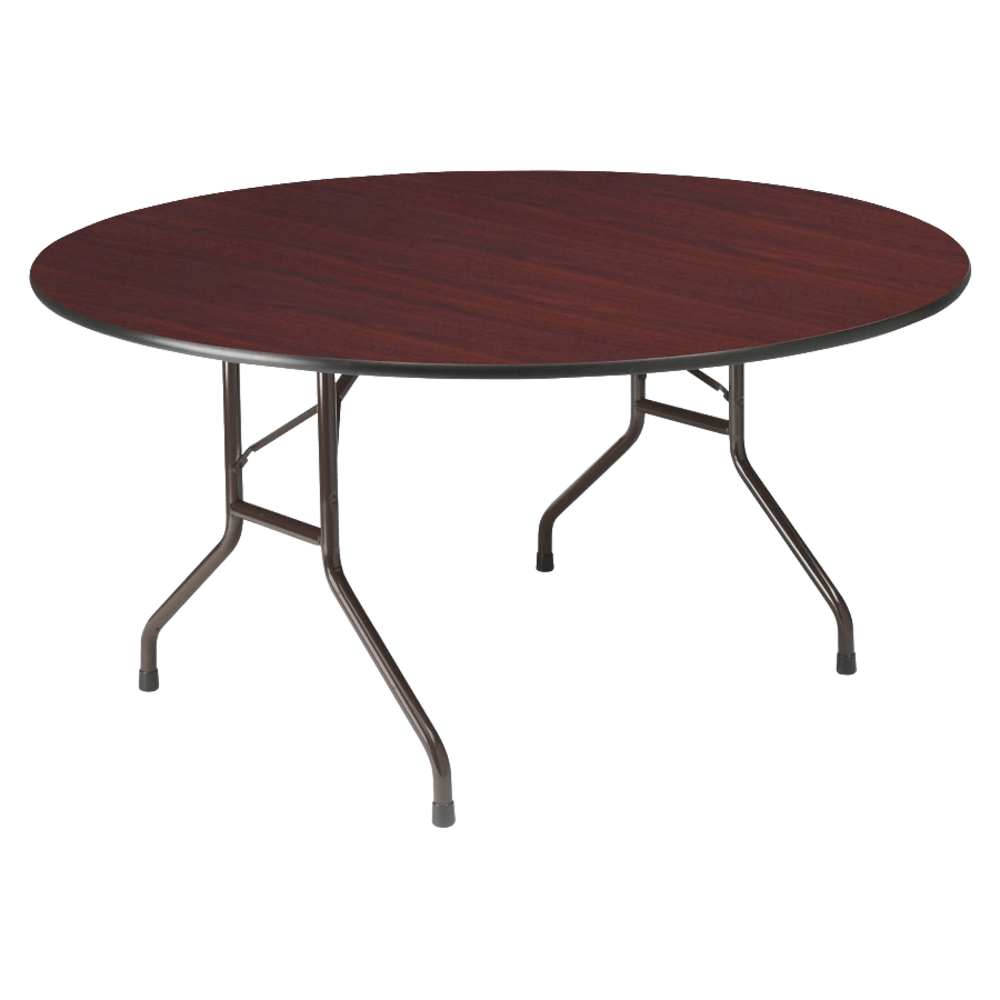 ICEBERG ENTERPRISES LLC Iceberg 55264  Premium Wood Laminate Folding Table, Round, 60inW x 60inD, Mahogany/Steel Gray